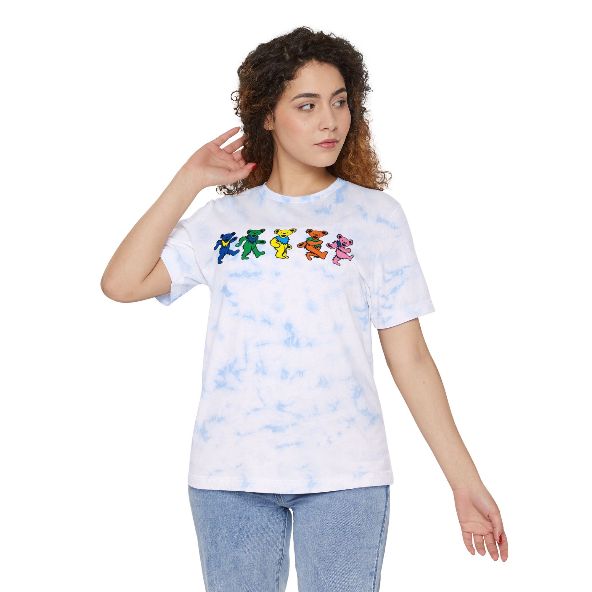 Dancing Rainbow Bears T-Shirt | Tie Dye Grateful Dead Style Shirt