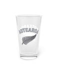 Aotearoa Glass 16oz | Silver Fern Glass Cup | New Zealand Drinking Glass | Kiwi Glass | NZ Pride Glass | Beer Glass Gift