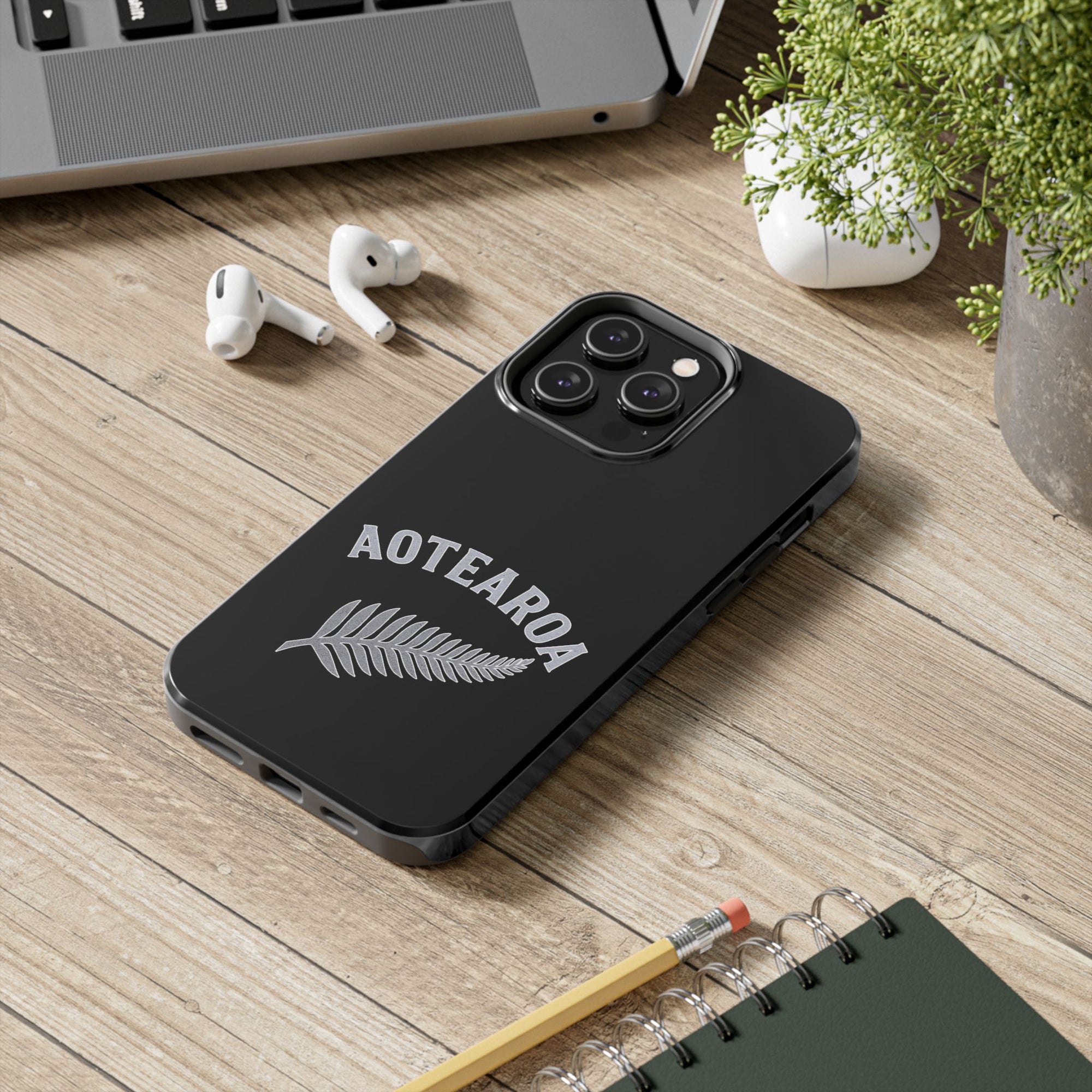 Aotearoa Phone Case | Silver Fern Phone Case | New Zealand iPhone Case | Kiwi Phone Case | Fern Design Phone Cover | NZ Pride Case
