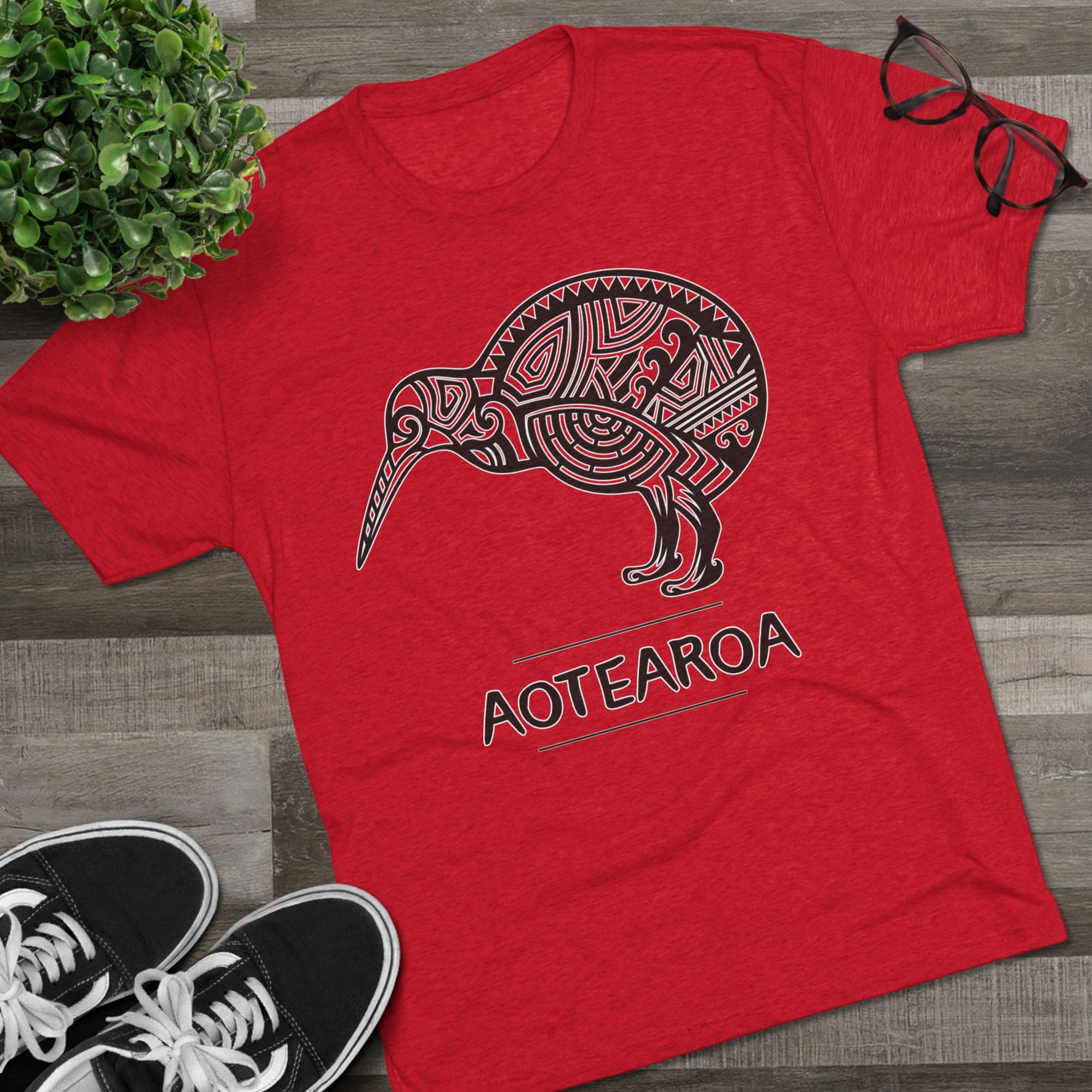 Maori Kiwi Aotearoa T-Shirt | New Zealand Tribal Bird Tee