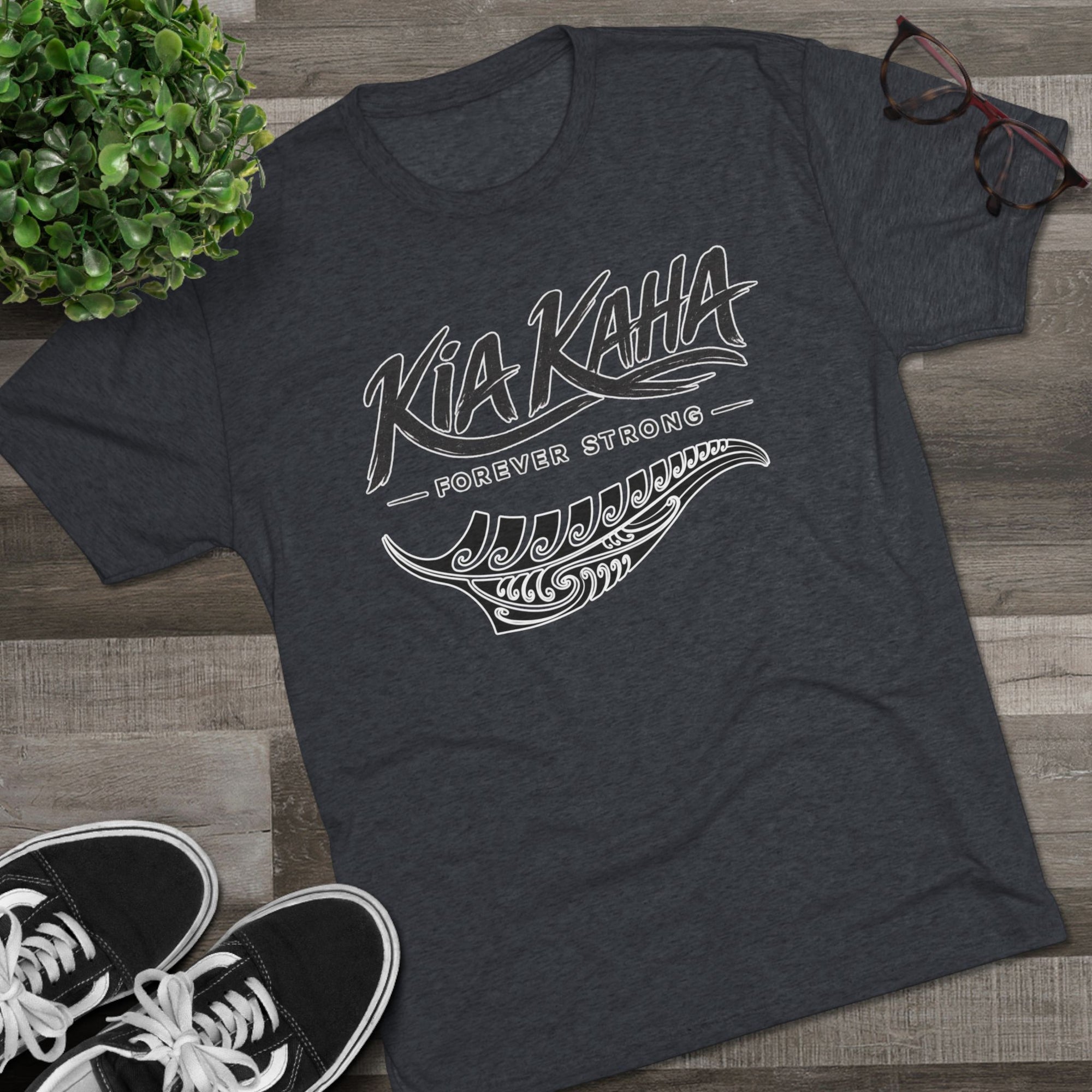 Kia Kaha Forever Strong Tee | Maori Koru Fern Design