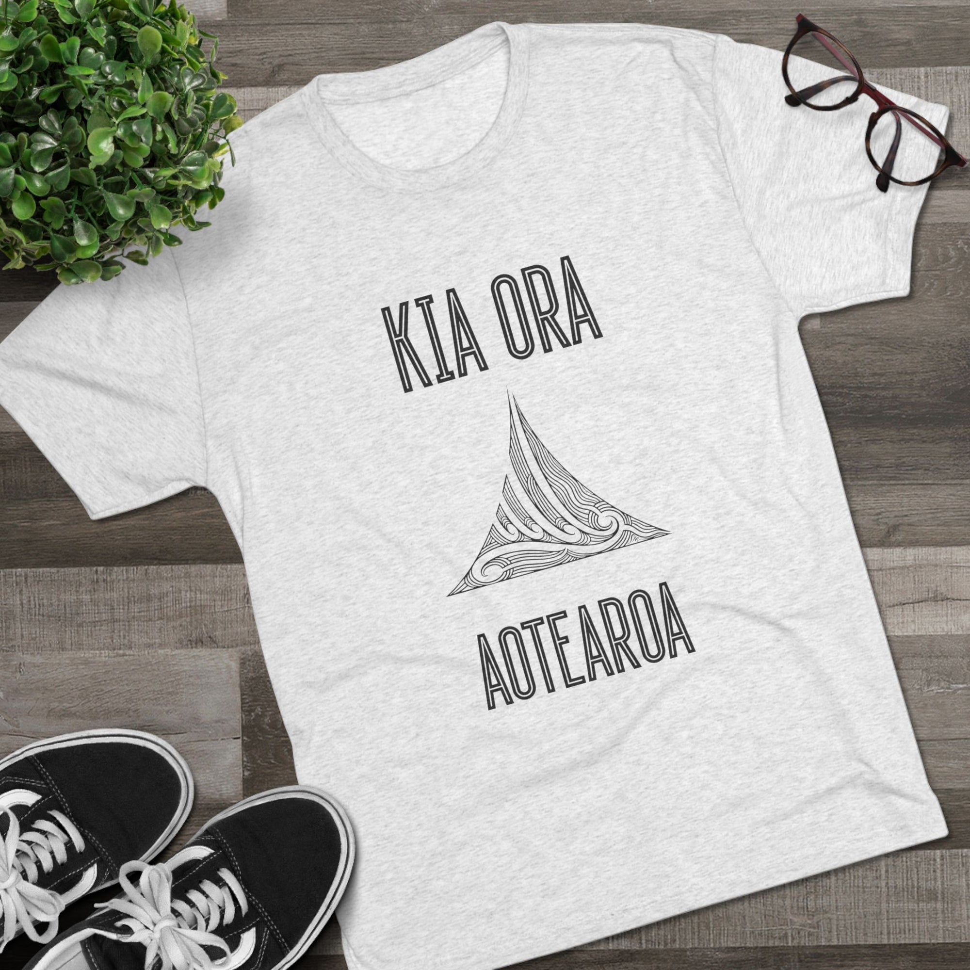 Kia Ora Aotearoa Tee | Maori Koru Wave T-Shirt