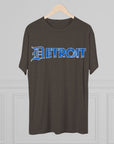 Copy of Detroit Blue & White Triblend T-Shirt | Old English Detroit Tee | Super Soft Vintage Detroit Shirt | Detroit Streetwear | Motor City Tee