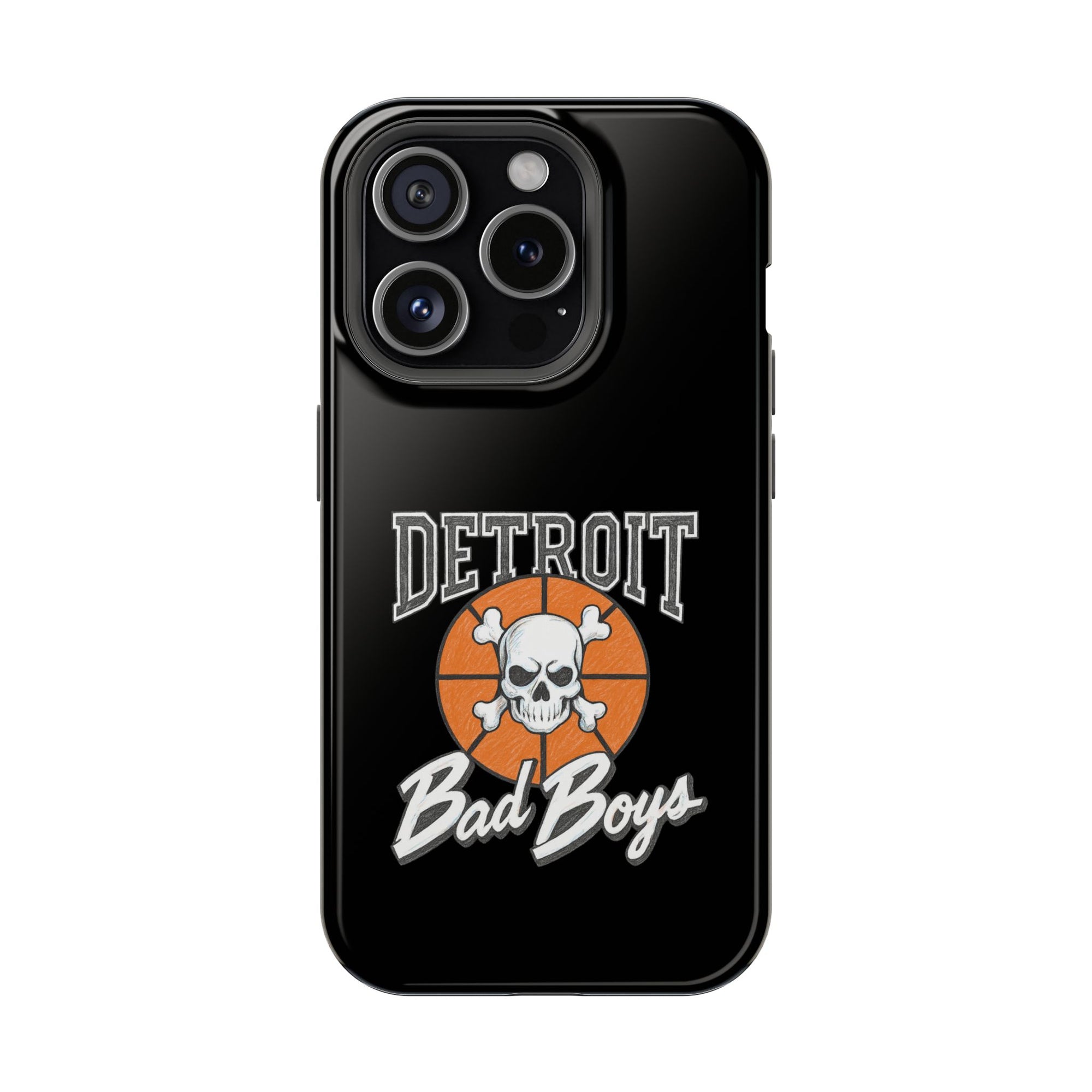 Detroit Bad Boys Skull Basketball Phone Case - Magnetic Impact-Resistant Case