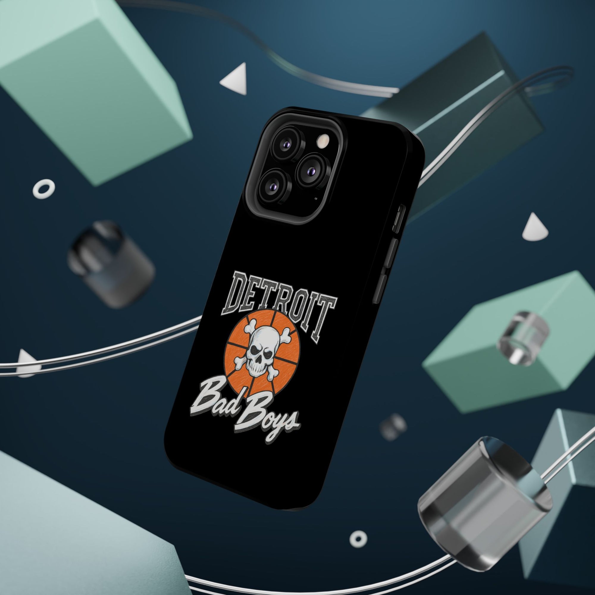 Detroit Bad Boys Skull Basketball Phone Case - Magnetic Impact-Resistant Case