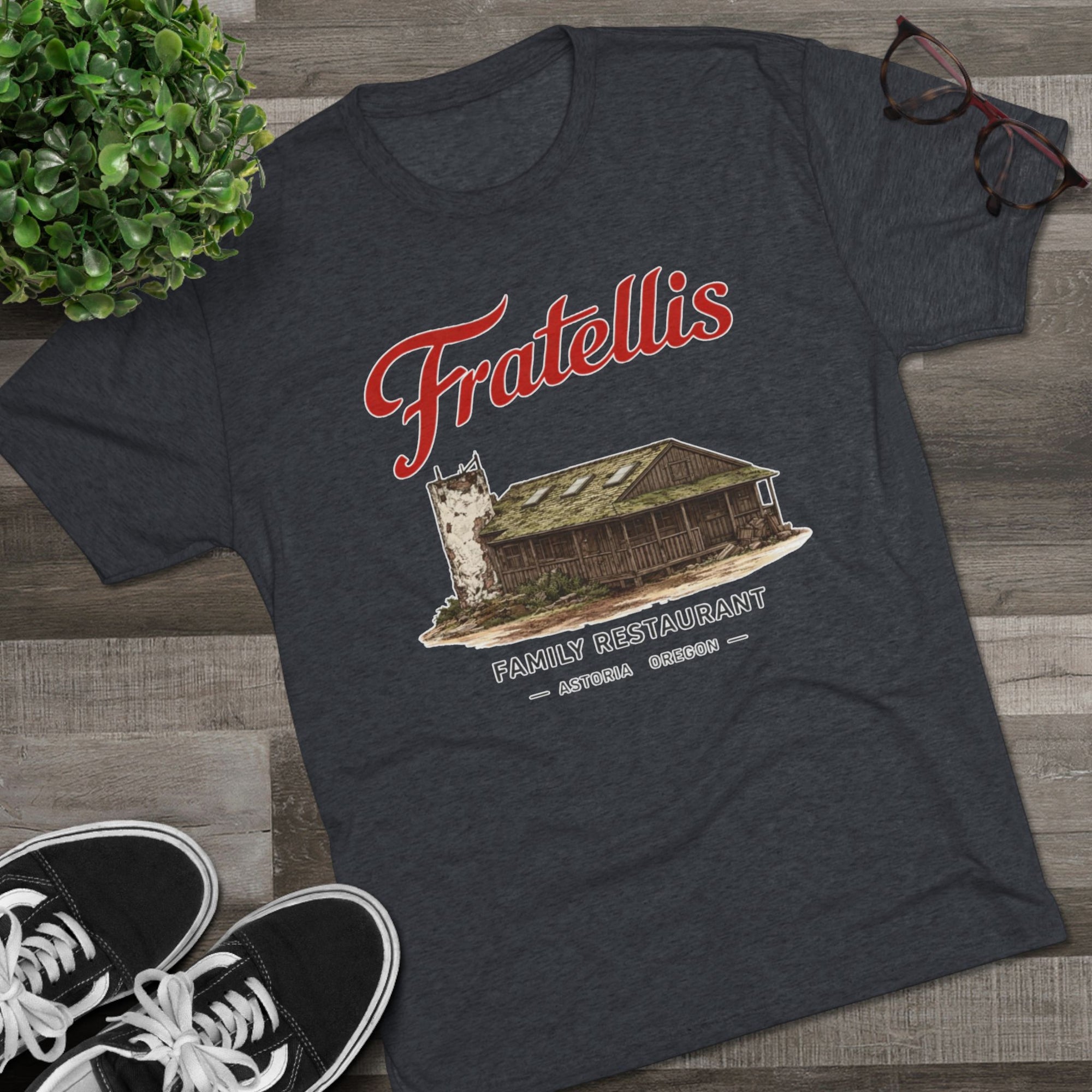 Fratellis Restaurant Shirt, Goonies Fan Tee, Astoria Oregon Shirt, 80s Movie Gift, Funny Fake Restaurant Tee, Goonies Never Say Die