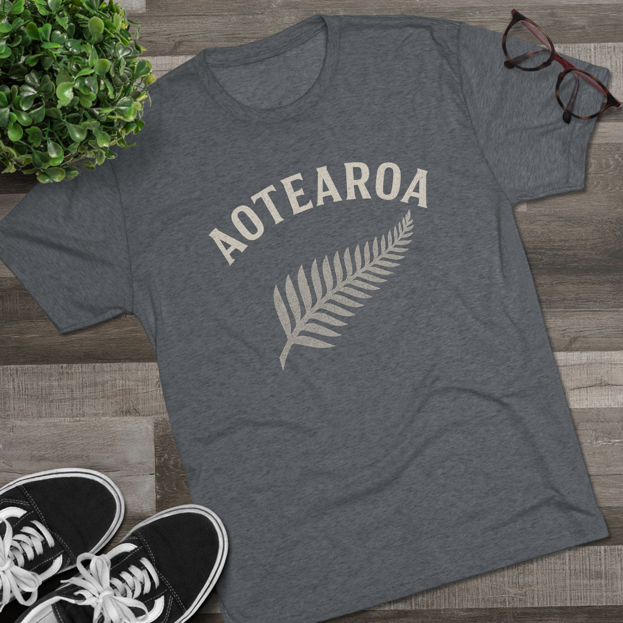 Aotearoa New Zealand Tri-Blend Tee, Classic Soft Shirt for Men &amp; Women, Kiwi Travel Top, Vintage Tshirt, Comfortable Cotton Blend, Souvenir