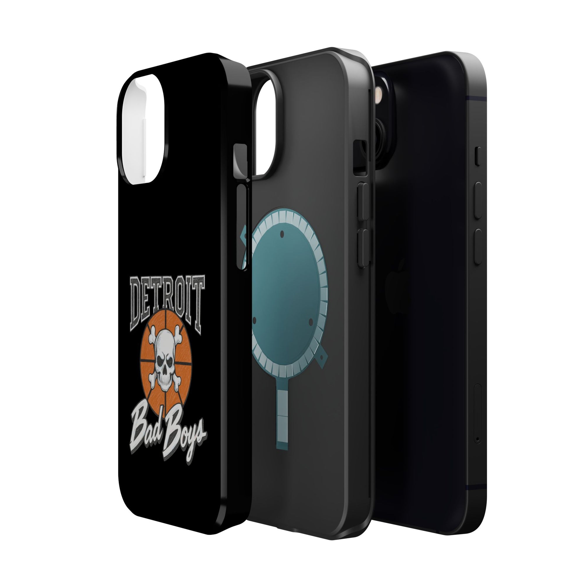 Detroit Bad Boys Skull Basketball Phone Case - Magnetic Impact-Resistant Case
