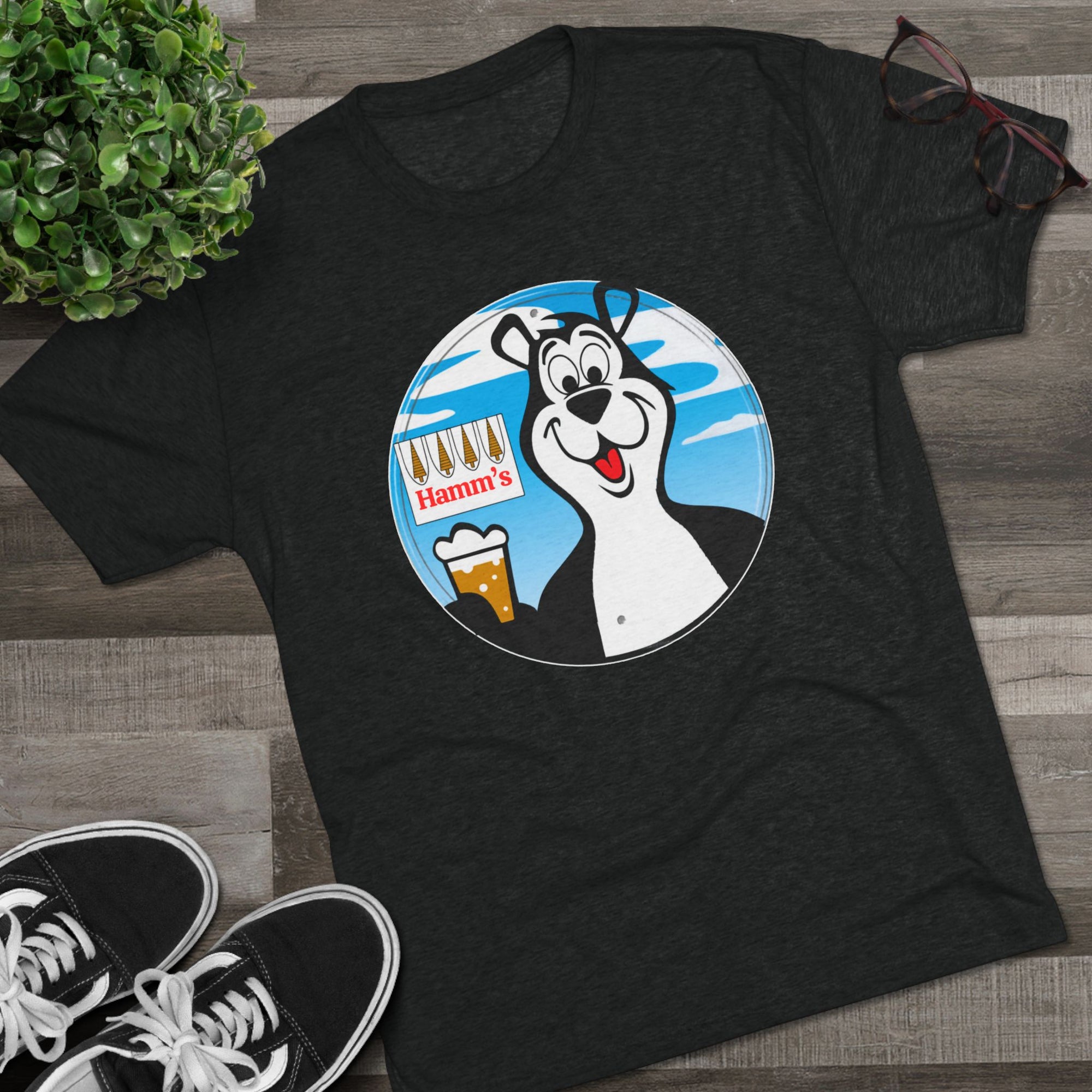 Hamm's Beer Bear T-Shirt | Funny Beer Lover Shirt | Vintage Beer Bear Tee | Retro Brewery Humor Shirt | Soft Triblend Graphic Tee Gift