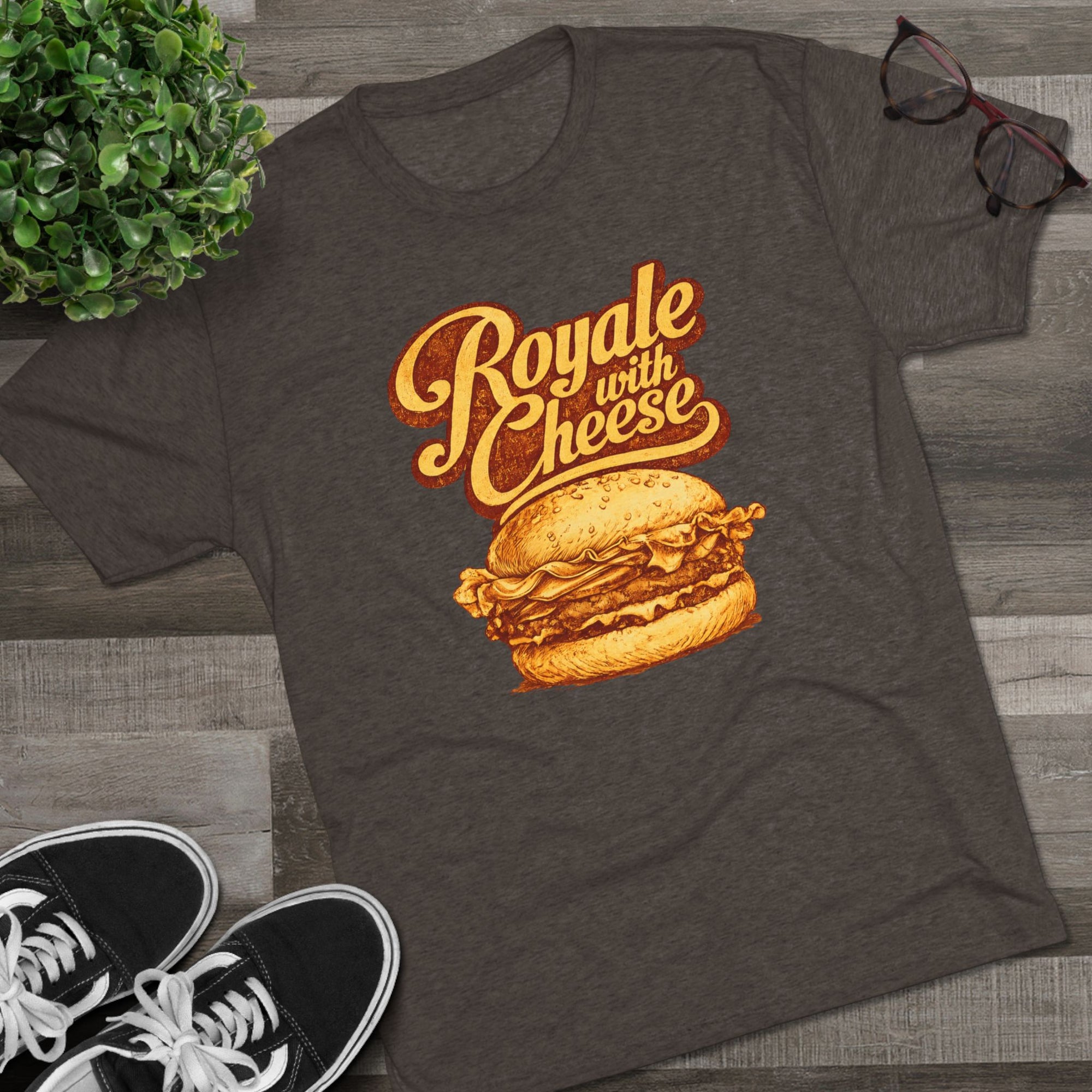 Royale With Cheese Shirt, Retro Burger Tee, Funny Movie Quote T-Shirt, Foodie Gift for Him, Vintage Graphic Tee, Burger Lover Shirt