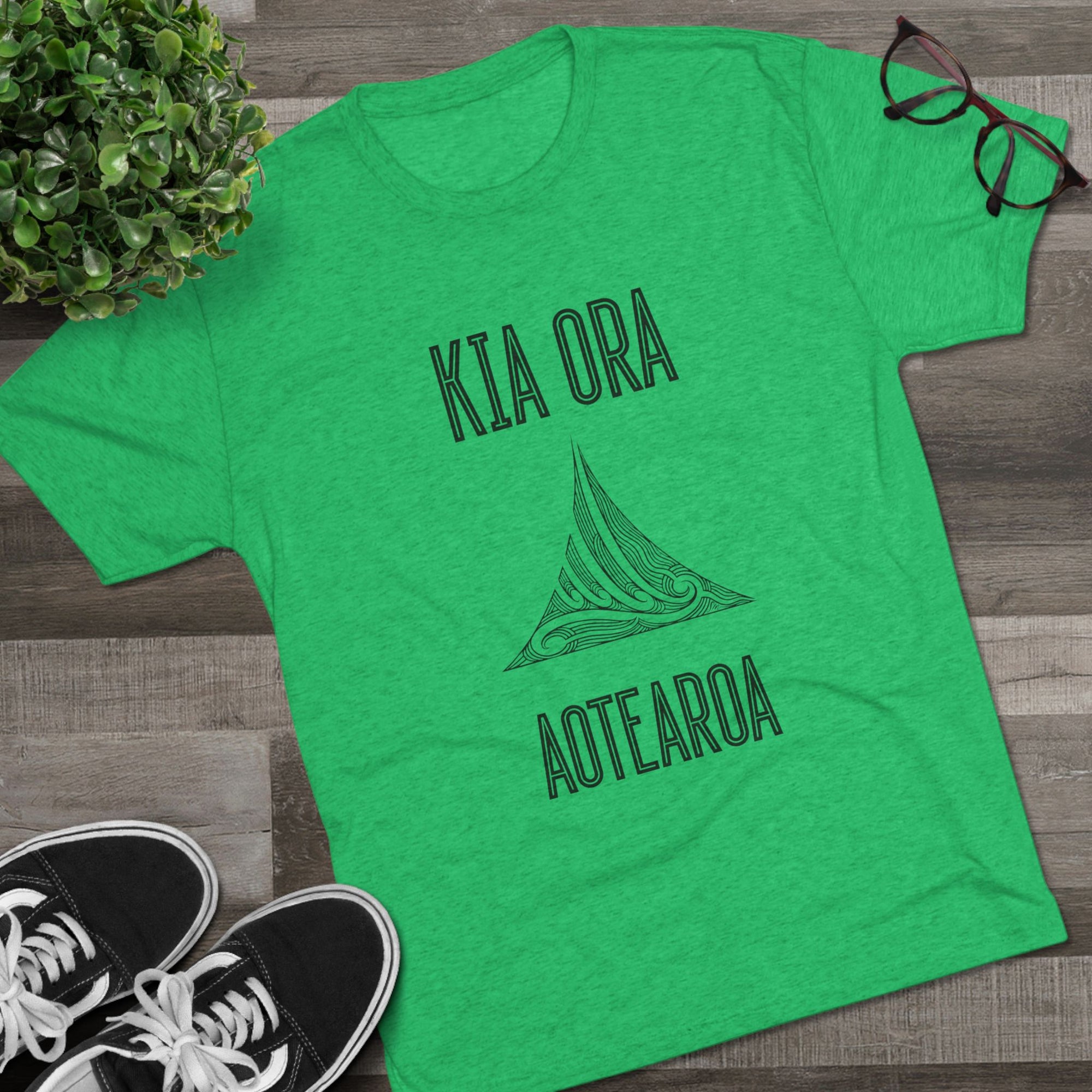 Kia Ora Aotearoa Tee | Maori Koru Wave T-Shirt