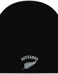 Aotearoa Beanie | New Zealand Cuff Beanie | Silver Fern Beanie | Kiwi Beanie Hat | NZ Beanie | Embroidered Cuffed Beanie