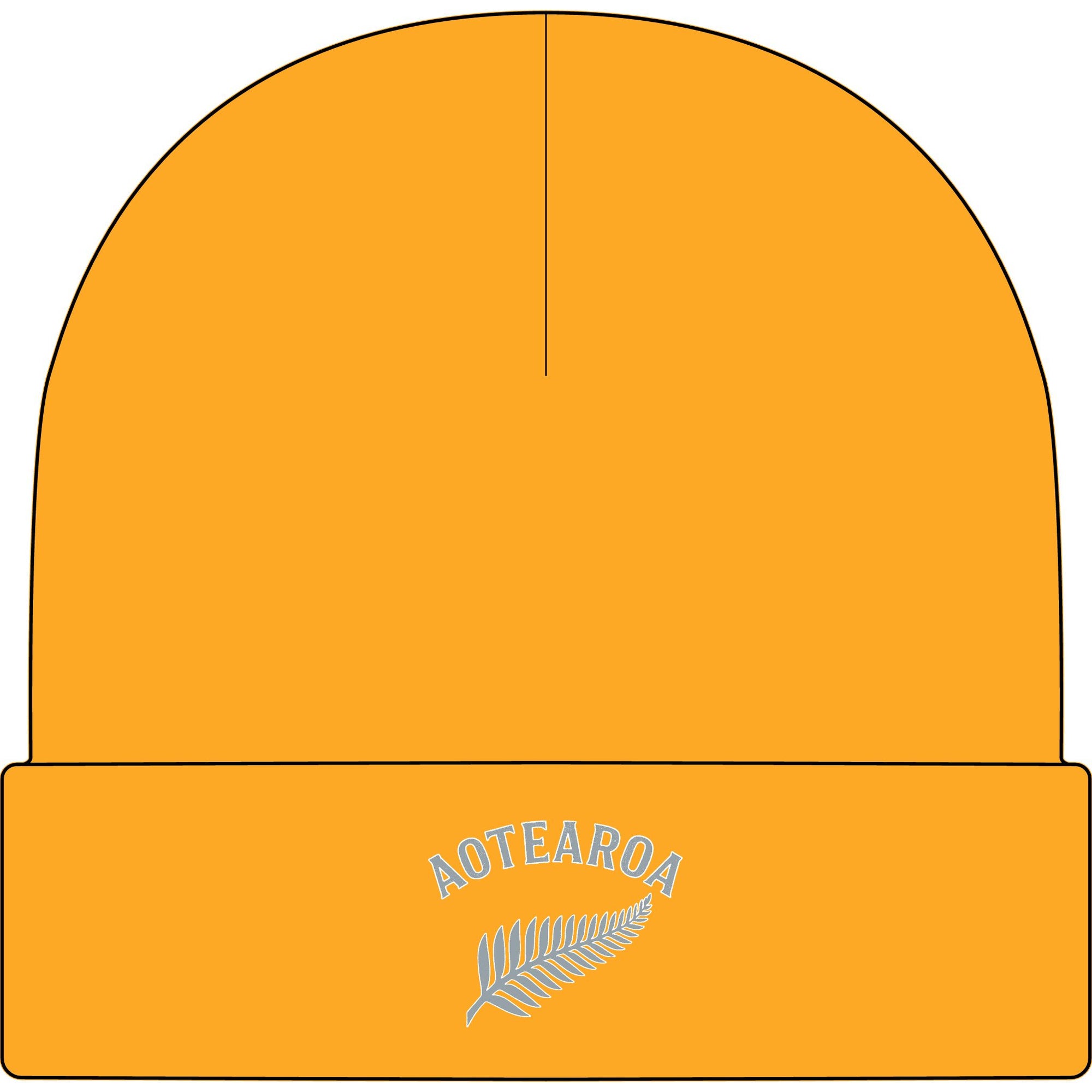 Aotearoa Beanie | New Zealand Cuff Beanie | Silver Fern Beanie | Kiwi Beanie Hat | NZ Beanie | Embroidered Cuffed Beanie