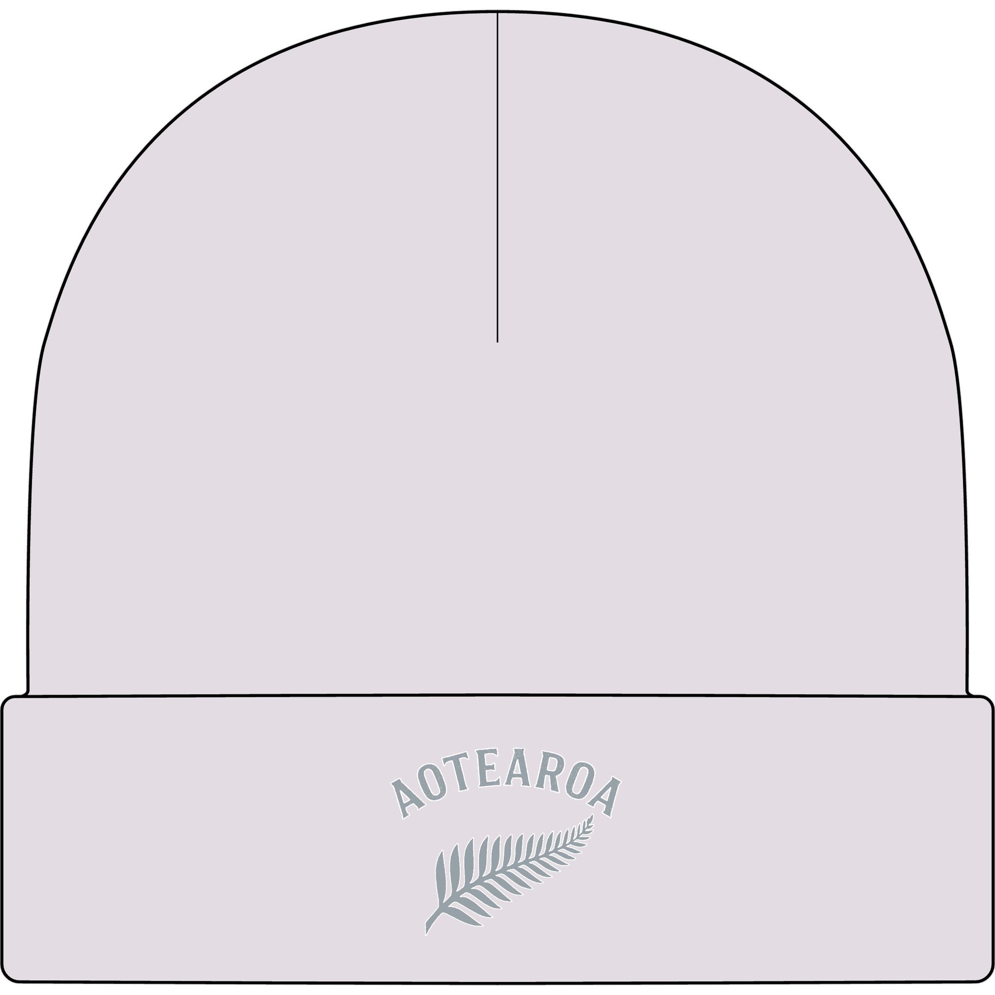 Aotearoa Beanie | New Zealand Cuff Beanie | Silver Fern Beanie | Kiwi Beanie Hat | NZ Beanie | Embroidered Cuffed Beanie