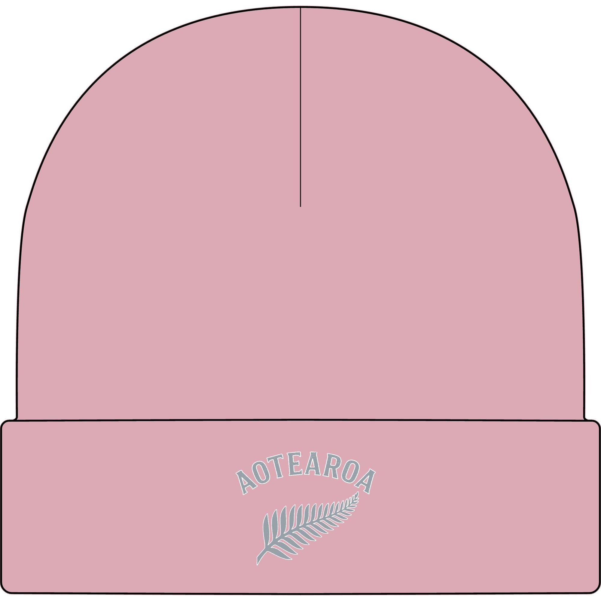 Aotearoa Beanie | New Zealand Cuff Beanie | Silver Fern Beanie | Kiwi Beanie Hat | NZ Beanie | Embroidered Cuffed Beanie
