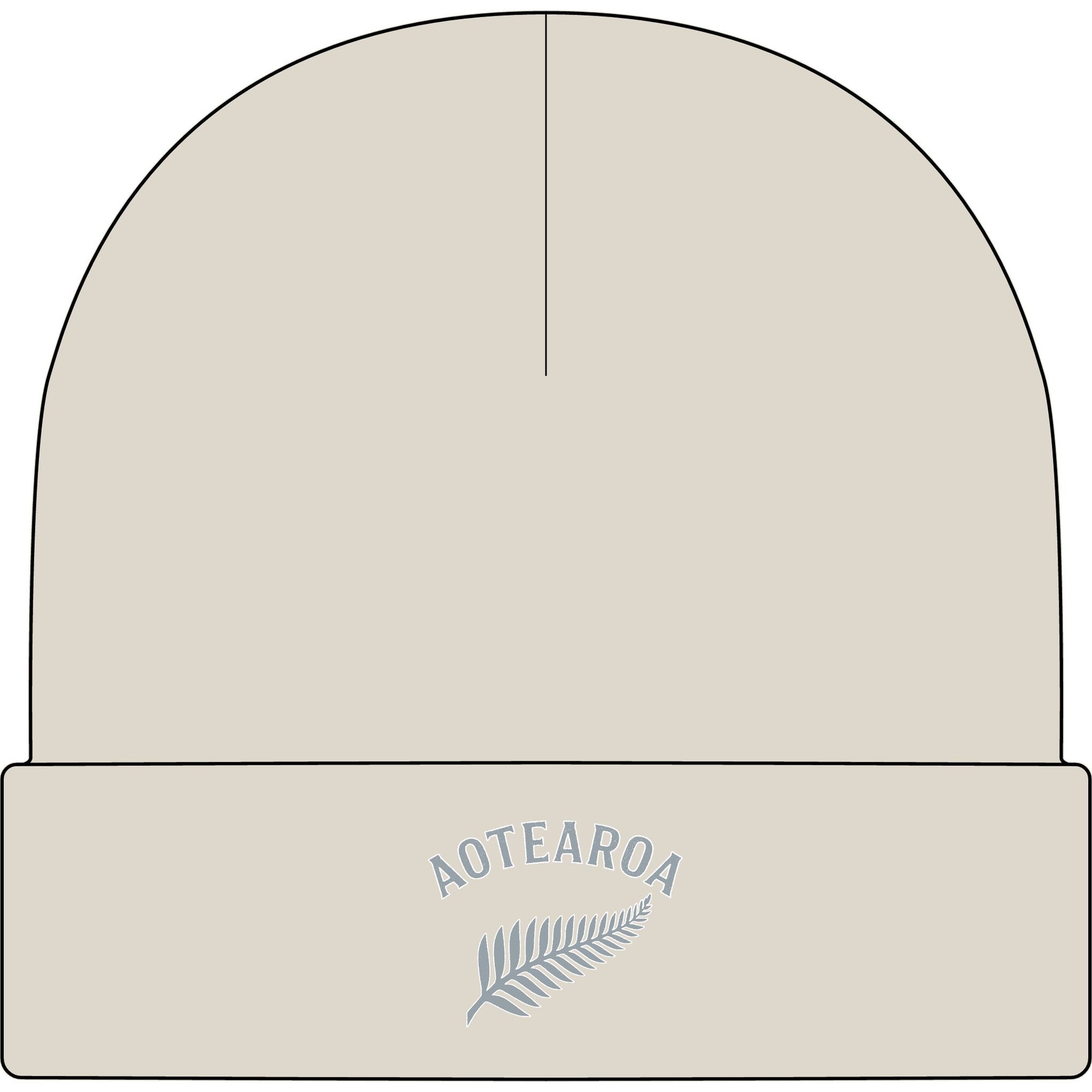 Aotearoa Beanie | New Zealand Cuff Beanie | Silver Fern Beanie | Kiwi Beanie Hat | NZ Beanie | Embroidered Cuffed Beanie