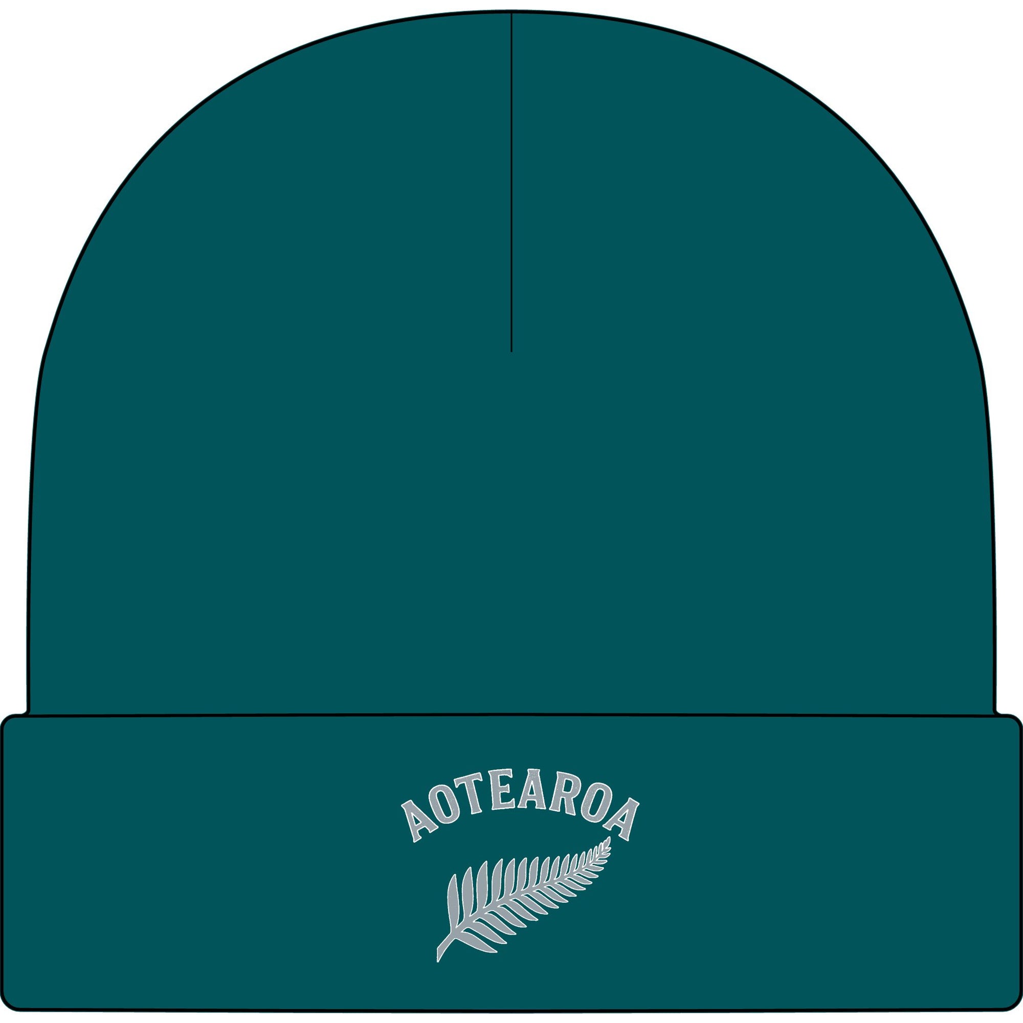 Aotearoa Beanie | New Zealand Cuff Beanie | Silver Fern Beanie | Kiwi Beanie Hat | NZ Beanie | Embroidered Cuffed Beanie