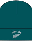 Aotearoa Beanie | New Zealand Cuff Beanie | Silver Fern Beanie | Kiwi Beanie Hat | NZ Beanie | Embroidered Cuffed Beanie