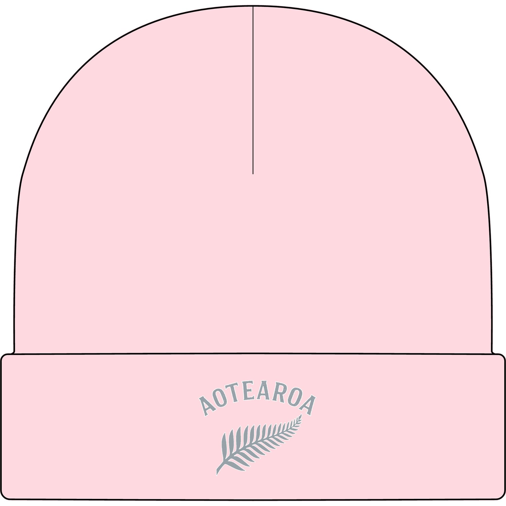 Aotearoa Beanie | New Zealand Cuff Beanie | Silver Fern Beanie | Kiwi Beanie Hat | NZ Beanie | Embroidered Cuffed Beanie