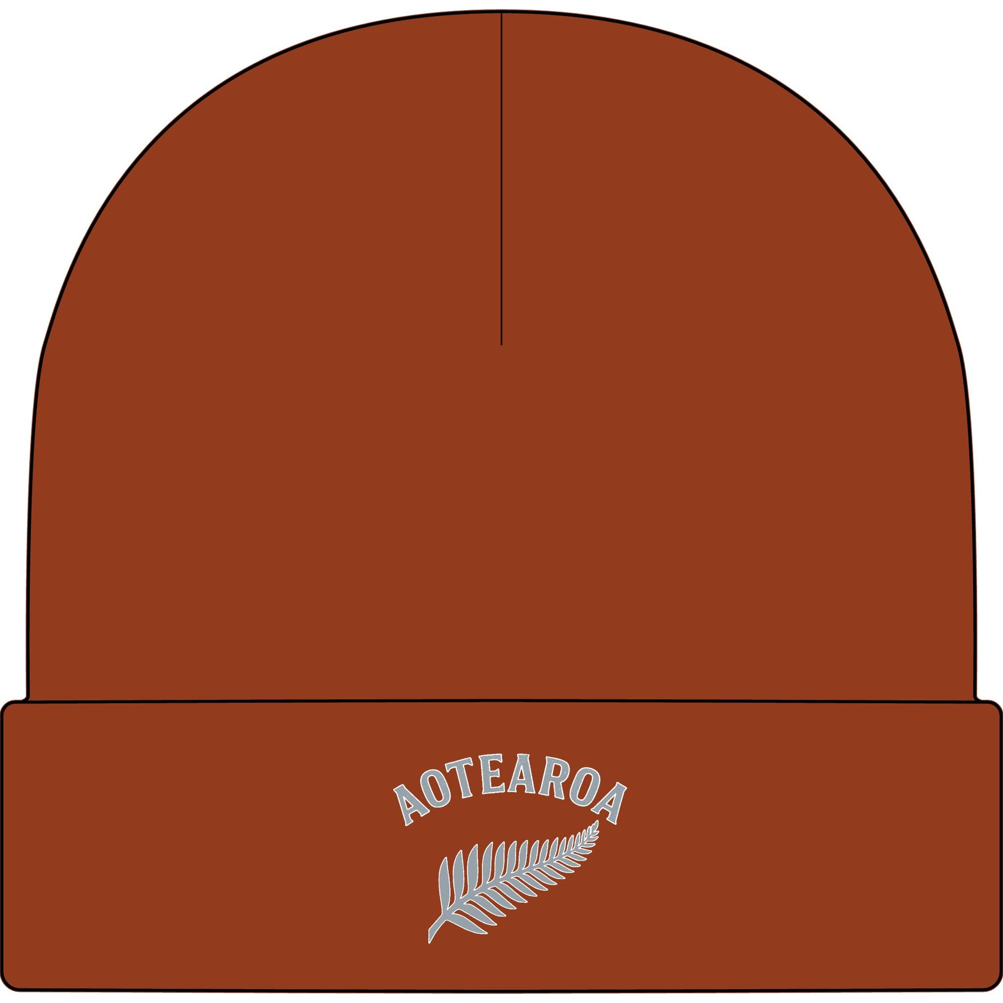 Aotearoa Beanie | New Zealand Cuff Beanie | Silver Fern Beanie | Kiwi Beanie Hat | NZ Beanie | Embroidered Cuffed Beanie