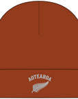 Aotearoa Beanie | New Zealand Cuff Beanie | Silver Fern Beanie | Kiwi Beanie Hat | NZ Beanie | Embroidered Cuffed Beanie