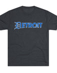 Copy of Detroit Blue & White Triblend T-Shirt | Old English Detroit Tee | Super Soft Vintage Detroit Shirt | Detroit Streetwear | Motor City Tee