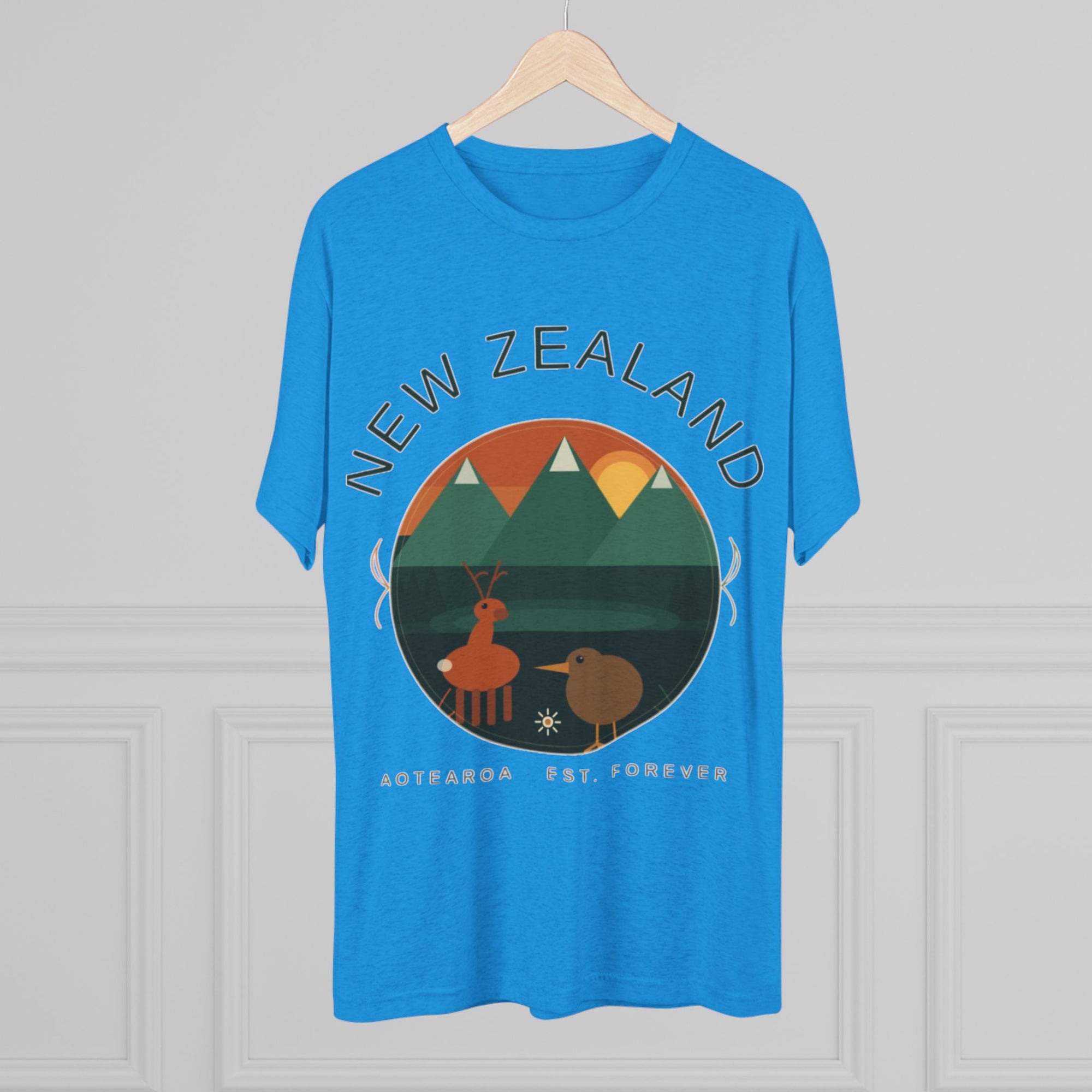 Aotearoa New Zealand Tri-Blend Tee, Classic Soft Shirt for Men &amp; Women, Kiwi Travel Top, Vintage Tshirt, Souvenir
