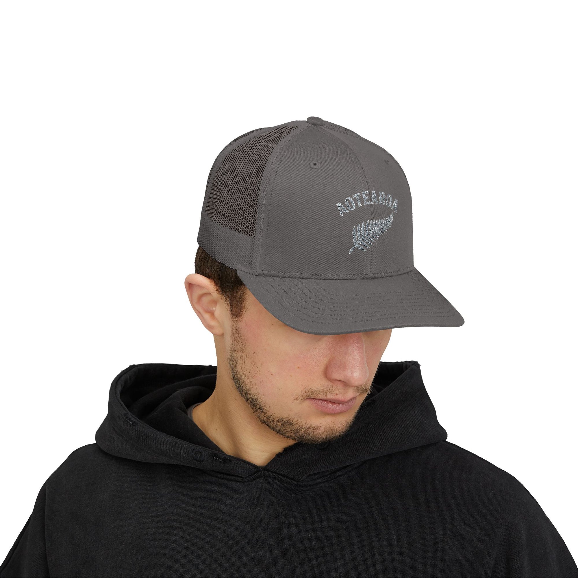 Aotearoa Hat Embroidered | Silver Fern Hat | New Zealand Cap | Kiwi Hat | NZ Pride Hat | Minimalist Snapback Trucker Hat