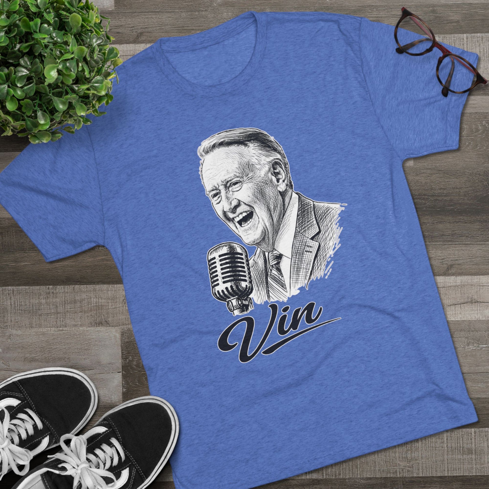 Vin Scully Shirt, Baseball Broadcaster Tribute Tee, Vintage Baseball Announcer Shirt, Dodgers Broadcaster Inspired Shirt, Baseball Fan Gift