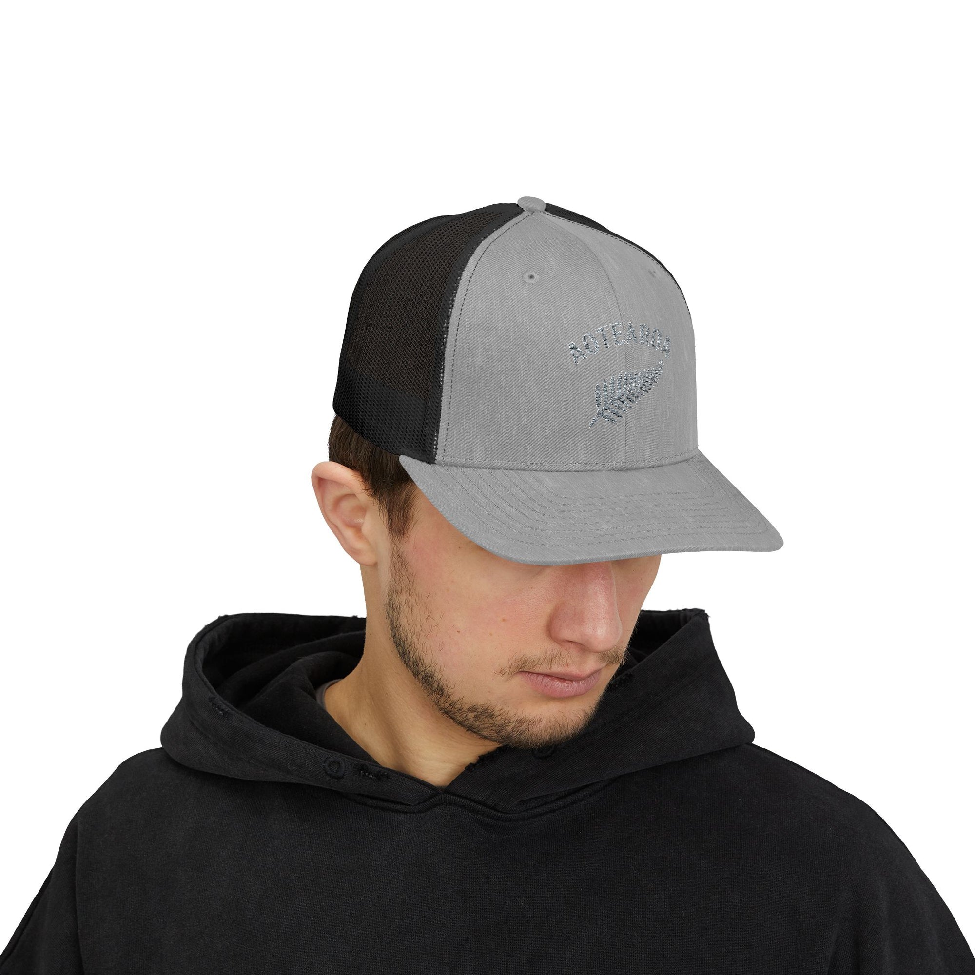 Aotearoa Hat Embroidered | Silver Fern Hat | New Zealand Cap | Kiwi Hat | NZ Pride Hat | Minimalist Snapback Trucker Hat