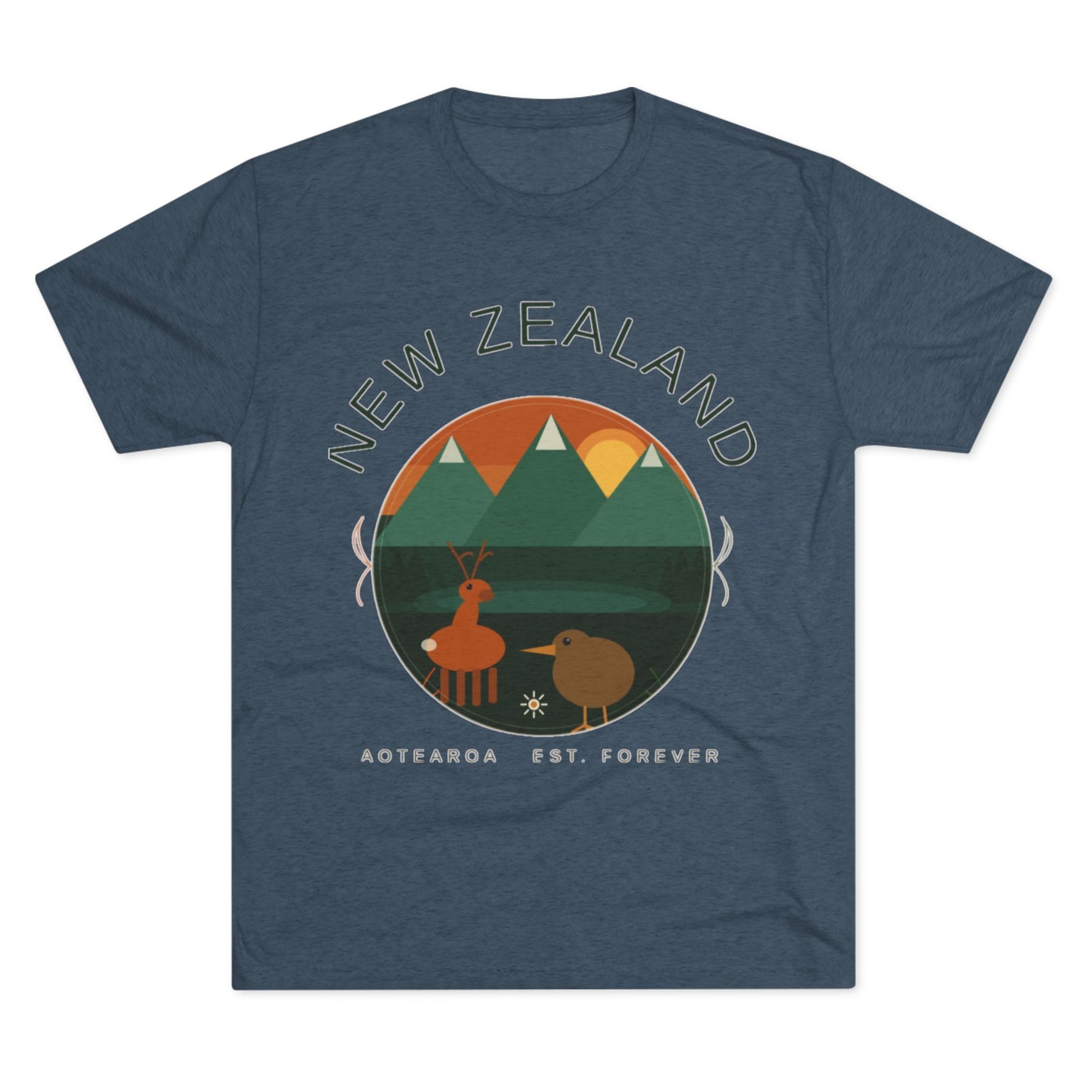 Aotearoa New Zealand Tri-Blend Tee, Classic Soft Shirt for Men &amp; Women, Kiwi Travel Top, Vintage Tshirt, Souvenir