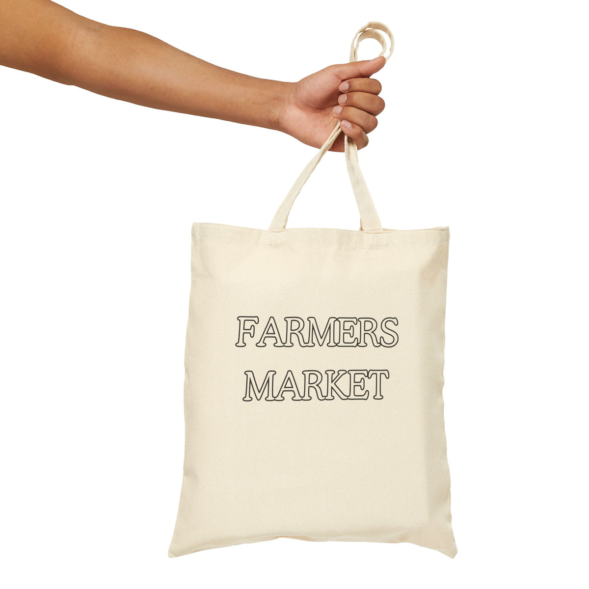 Farmers Market Cotton Canvas Tote Bag | Natural Market Shopper