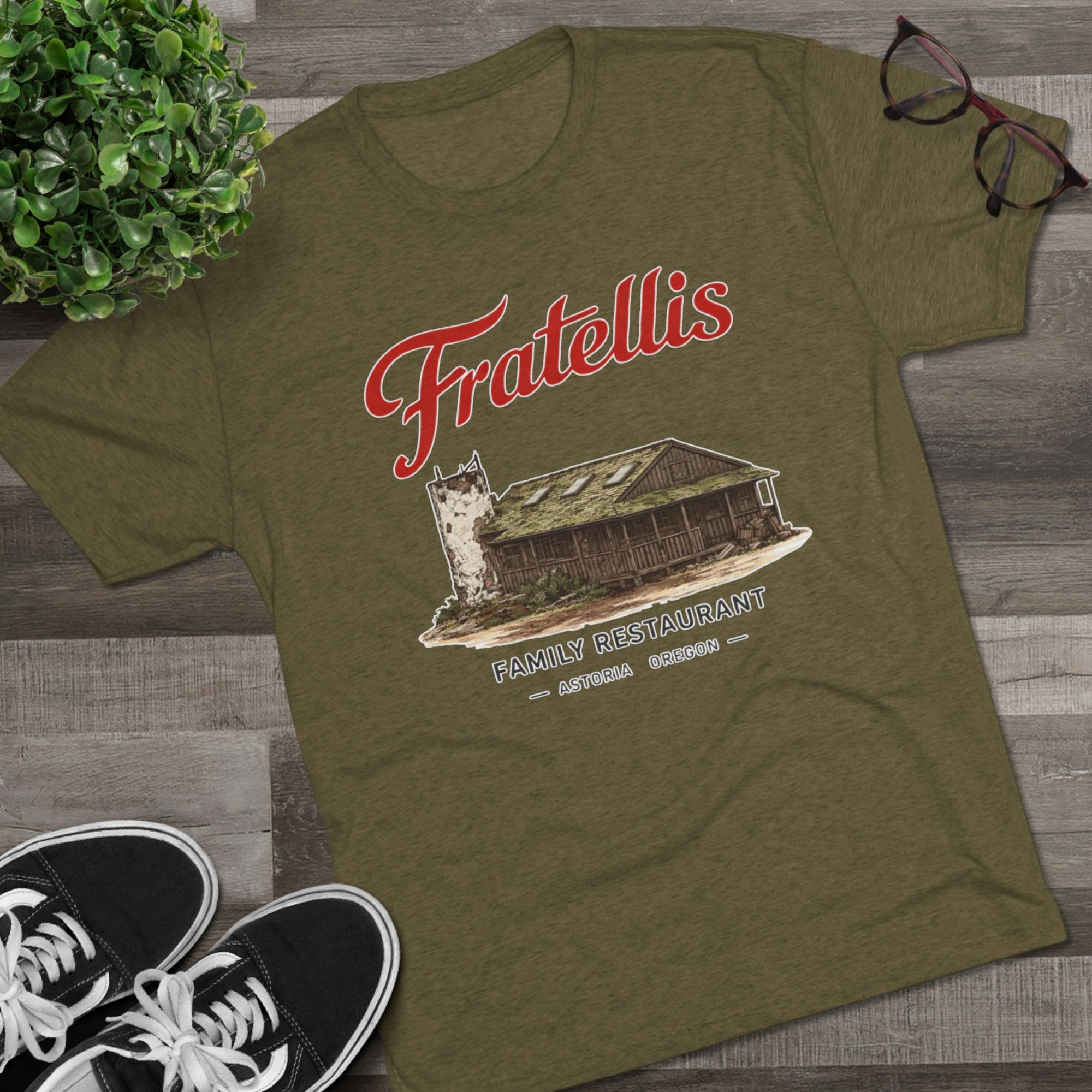 Fratellis Restaurant Shirt, Goonies Fan Tee, Astoria Oregon Shirt, 80s Movie Gift, Funny Fake Restaurant Tee, Goonies Never Say Die