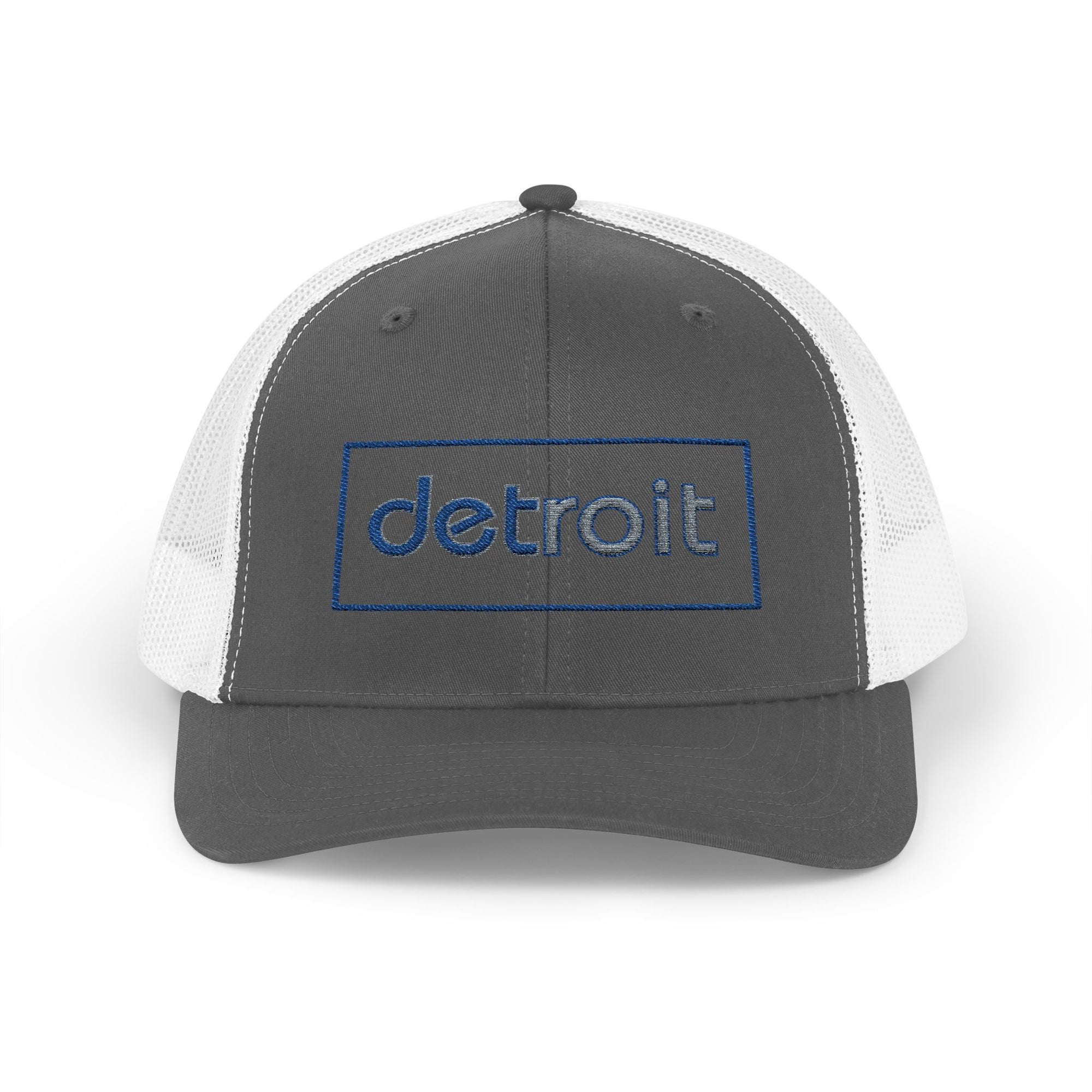 Detroit Embroidered Hat | Blue and Silver Cap | Detroit Football Hat | Minimalist Detroit Hat | Snapback Trucker Cap Gift
