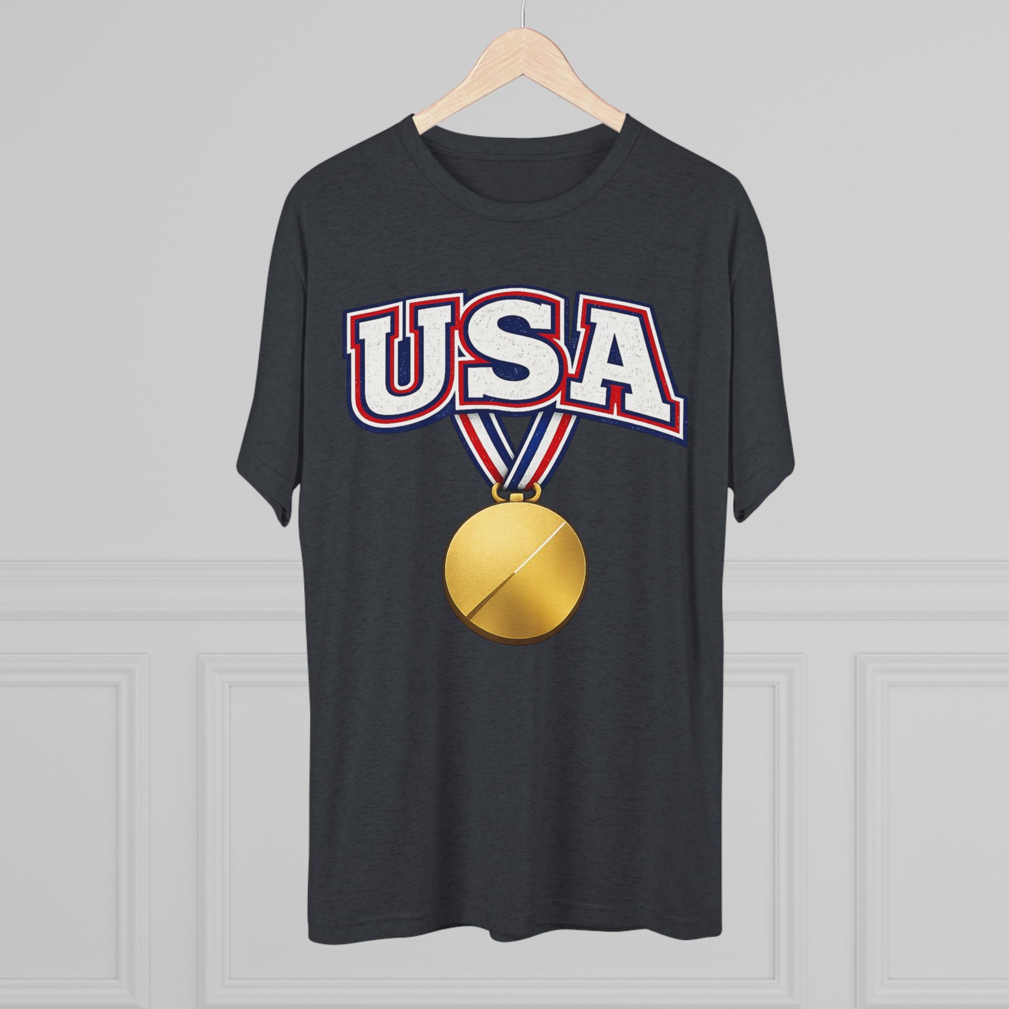 USA Medal Graphic Tee | Patriotic Sports Shirt, 4th of July Apparel