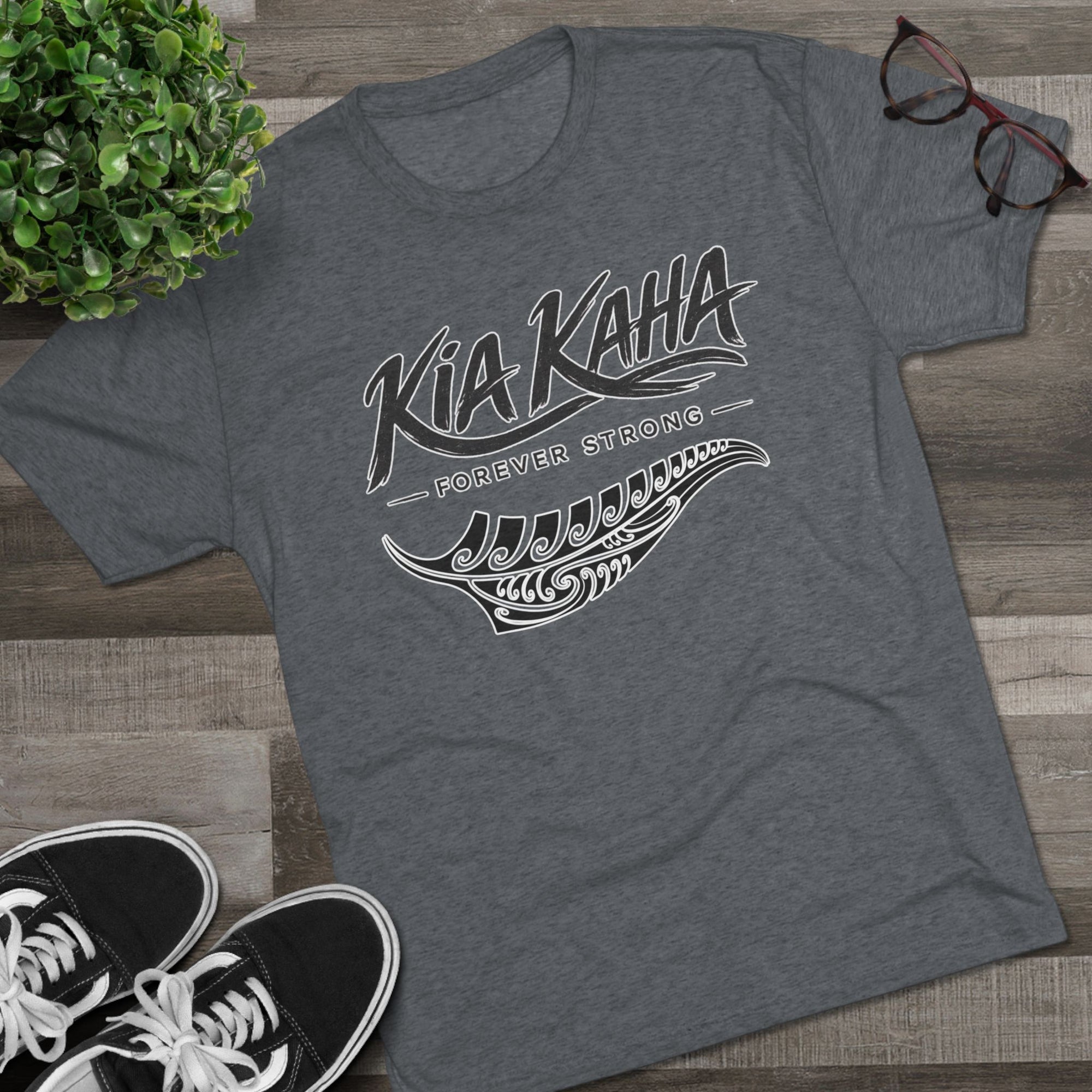 Kia Kaha Forever Strong Tee | Maori Koru Fern Design