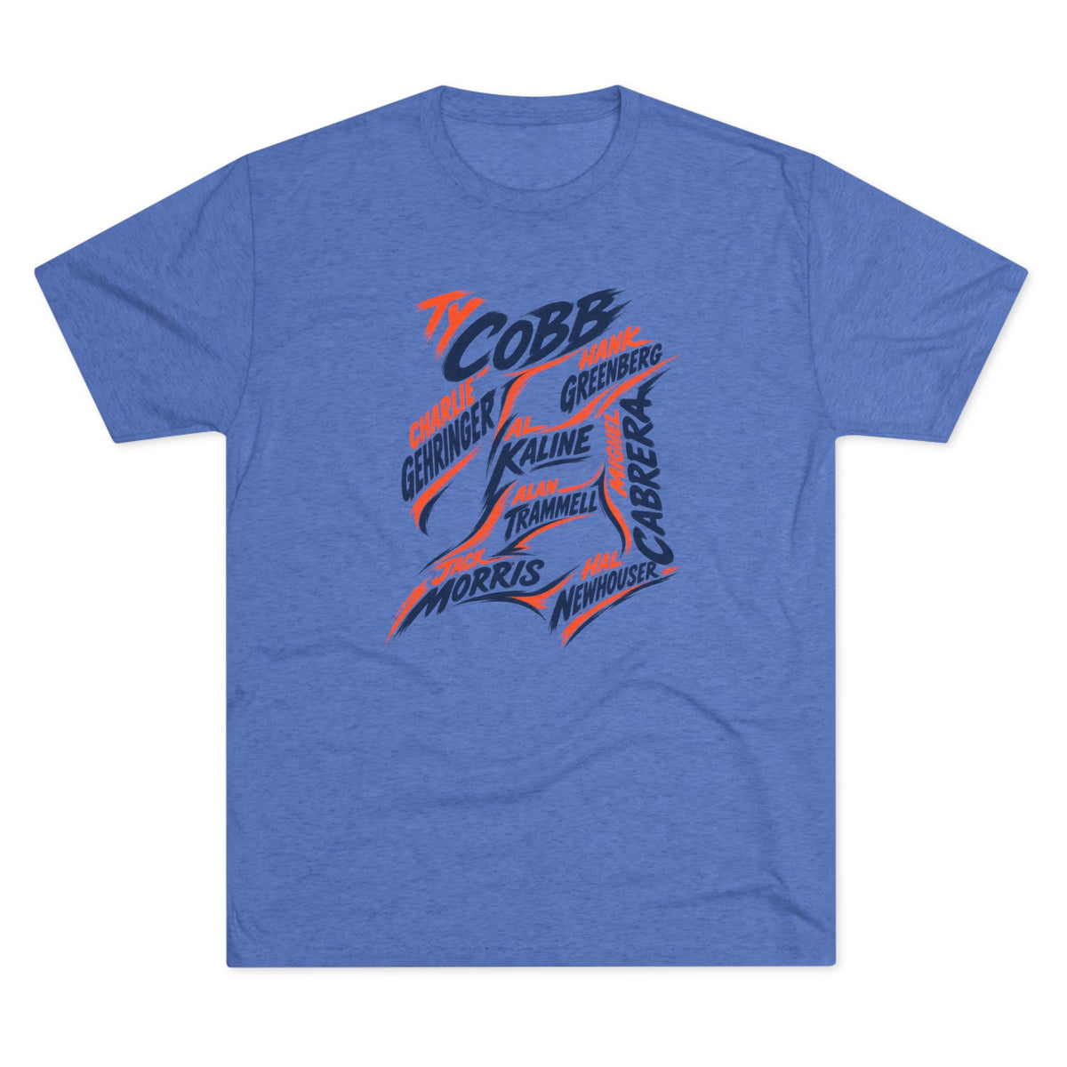 All-time Tigers Names Vintage Sports Tee | Detroit Baseball Names Triblend Soft T-Shirt