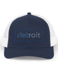 Detroit Embroidered Hat | Blue and Silver Cap | Detroit Football Hat | Minimalist Detroit Hat | Snapback Trucker Cap Gift