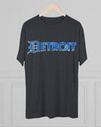 Copy of Detroit Blue & White Triblend T-Shirt | Old English Detroit Tee | Super Soft Vintage Detroit Shirt | Detroit Streetwear | Motor City Tee