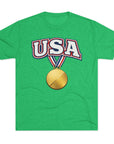 USA Medal Graphic Tee | Patriotic Sports Shirt, 4th of July Apparel