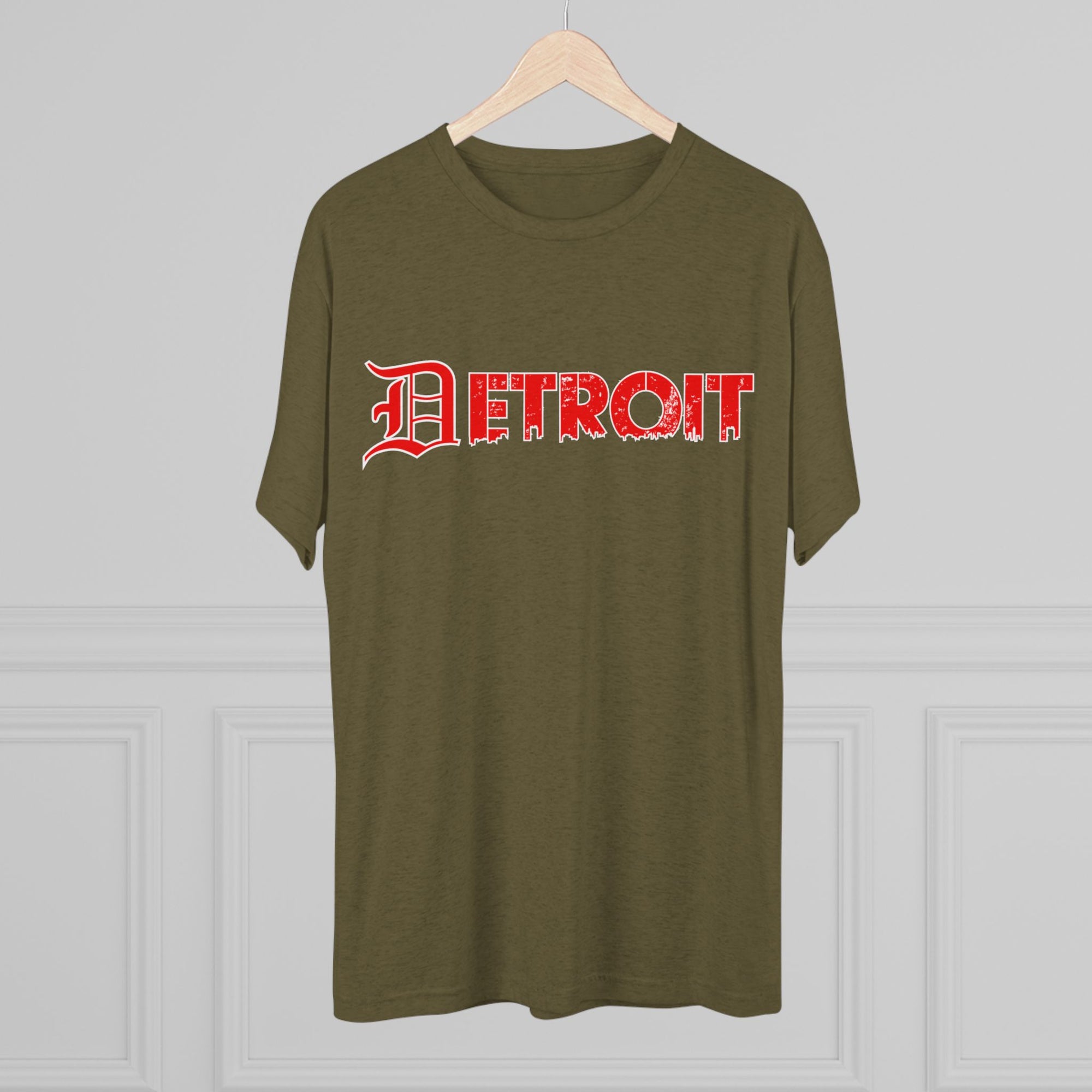 Detroit Triblend T-Shirt | Old English Detroit Tee | Super Soft Vintage Detroit Shirt | Premium Detroit Streetwear | Motor City Tee