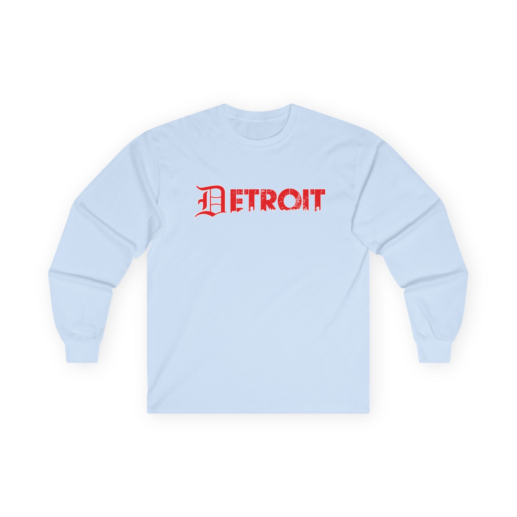 Detroit Old English Shirt | Detroit Gothic Tee | Red Black Detroit Shirt | Motor City Shirt | Detroit Streetwear Tee | Vintage Detroit Shirt