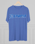 Copy of Detroit Blue & White Triblend T-Shirt | Old English Detroit Tee | Super Soft Vintage Detroit Shirt | Detroit Streetwear | Motor City Tee