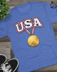 USA Medal Graphic Tee | Patriotic Sports Shirt, 4th of July Apparel