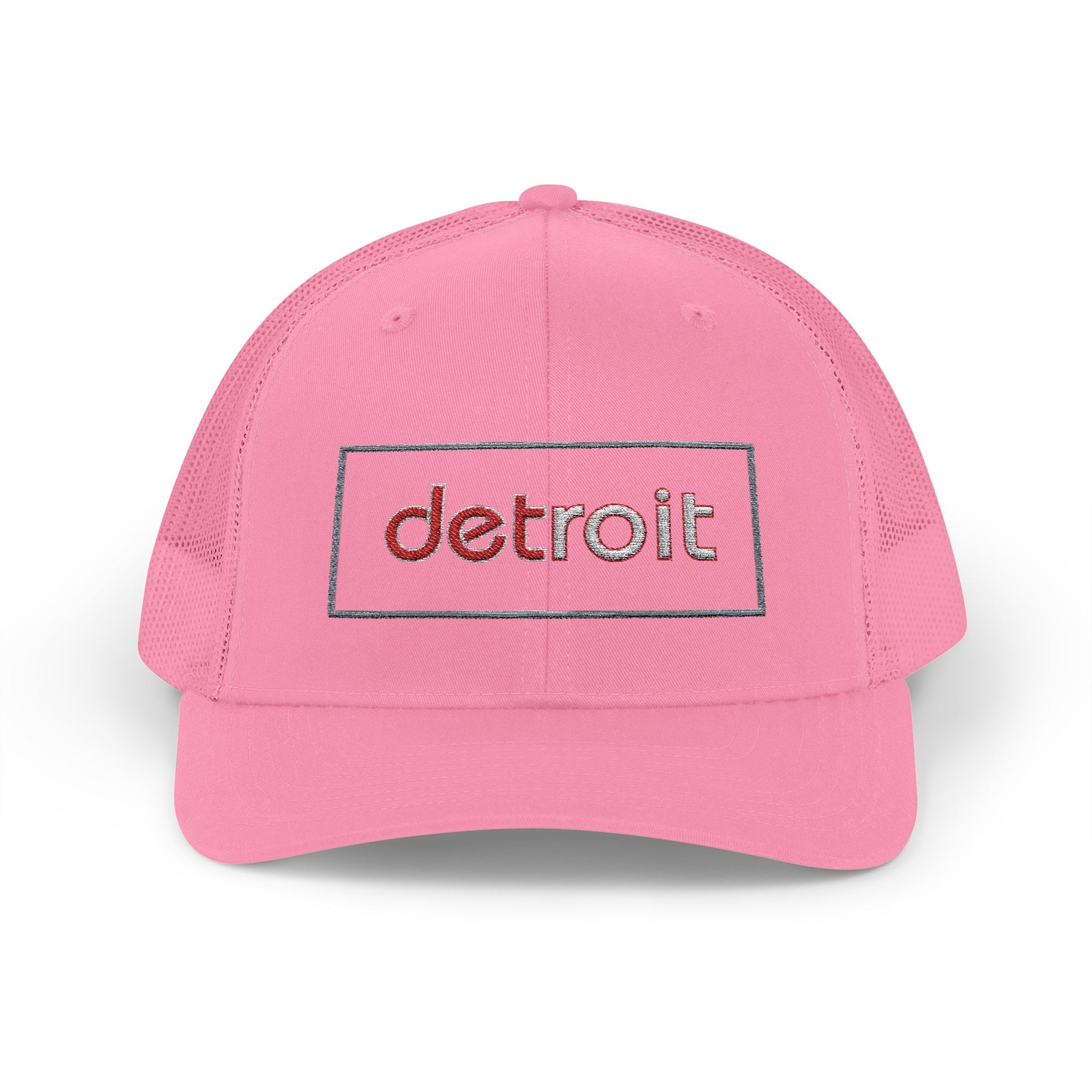 Detroit Hat Embroidered | Red White Detroit Cap | Lowercase Detroit Hat | Detroit Hockey Colors Hat | Minimalist Snapback | Trucker Hat