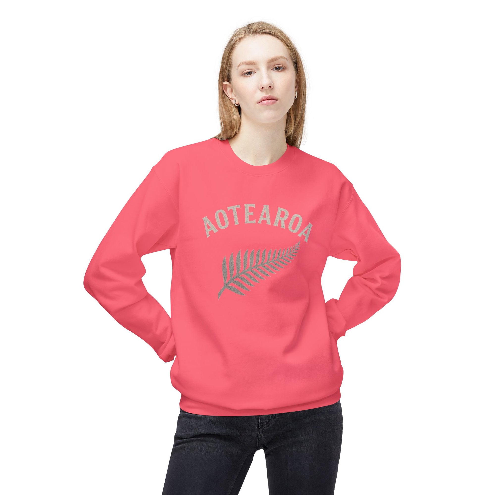 Aotearoa Fern Crewneck Sweatshirt | New Zealand Silver Fern