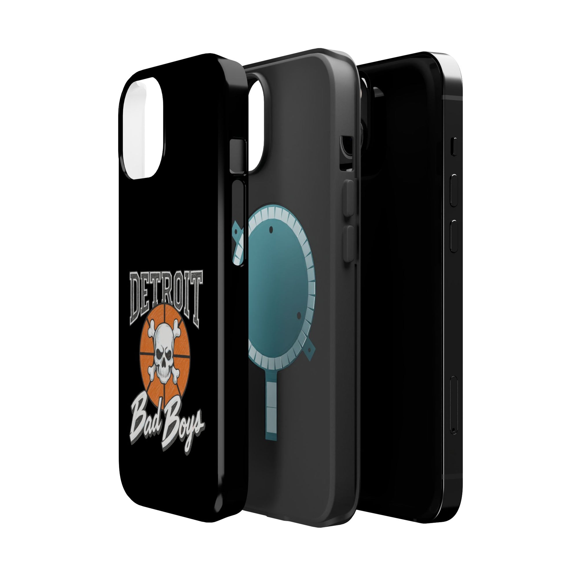 Detroit Bad Boys Skull Basketball Phone Case - Magnetic Impact-Resistant Case