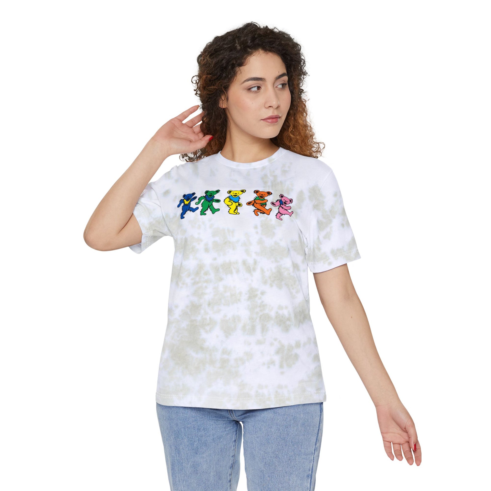Dancing Rainbow Bears T-Shirt | Tie Dye Grateful Dead Style Shirt