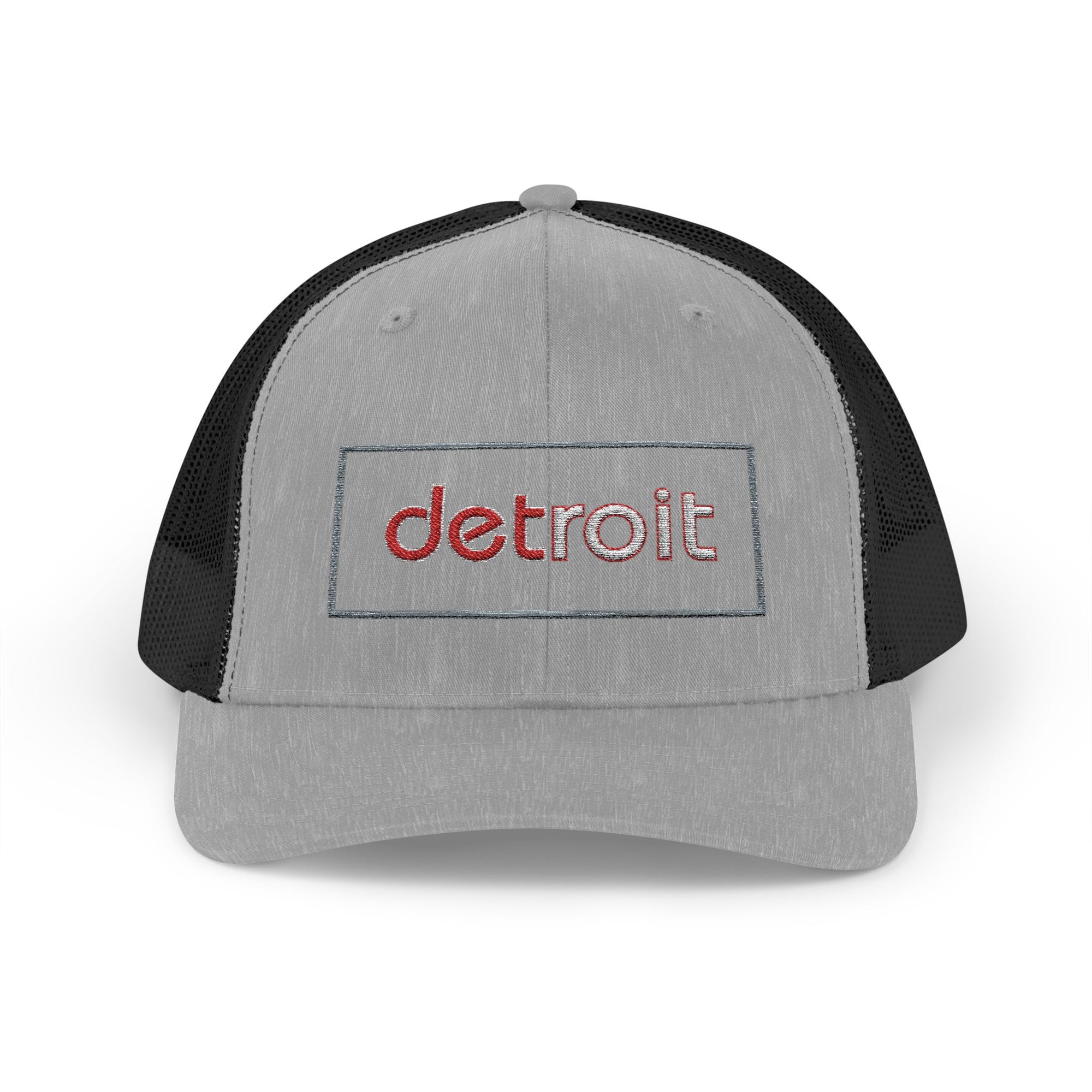 Detroit Hat Embroidered | Red White Detroit Cap | Lowercase Detroit Hat | Detroit Hockey Colors Hat | Minimalist Snapback | Trucker Hat