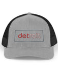 Detroit Hat Embroidered | Red White Detroit Cap | Lowercase Detroit Hat | Detroit Hockey Colors Hat | Minimalist Snapback | Trucker Hat